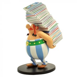 Asterix Figur - Obelix Bre P En Stor Stak Bger