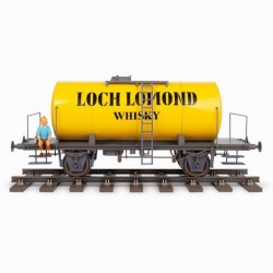 Tintin Figur - Tintin &amp; Terry P "Loch Lomond Whisky" Togvogn