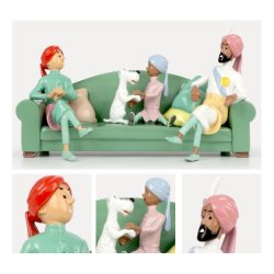 Tintin Sofa Scene - Tinfigur