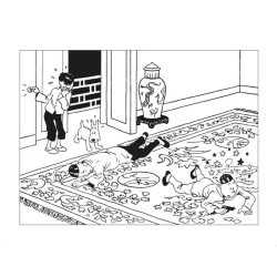 Tintin Malebog - Den Bl Lotus