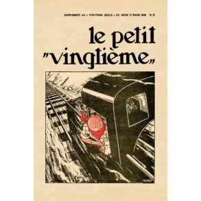 Tintin Plakat - Le Petit Vingtime n11 - Tintin i Amerika