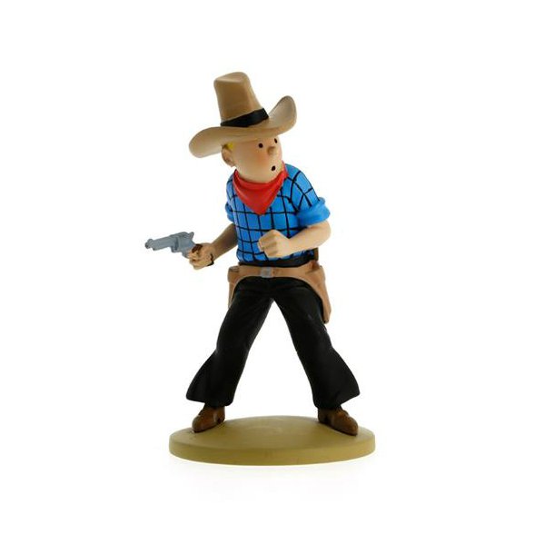 Tintin Figur - Tintin Som Cowboy