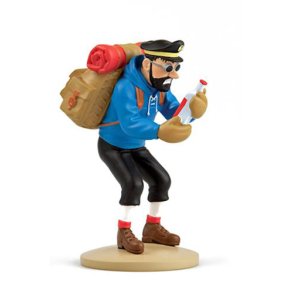 Tintin Figur - Haddock Med Tom Whiskeyflaske