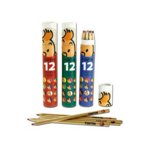 Tintin Farveblyanter - 12 stk i grn paprr