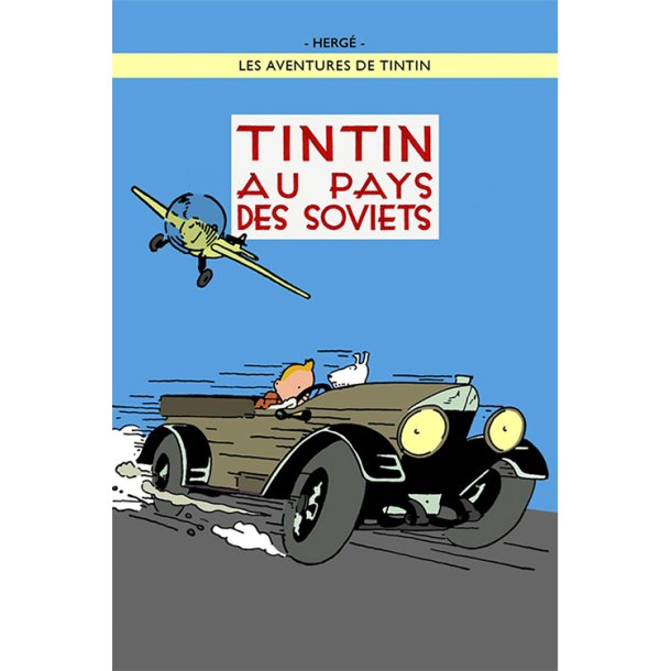 Tintin Plakat - Tintin i Sovjet (Farve version)