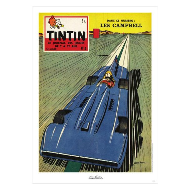 J. Graton &amp; Le Journal Tintin 1959 N04 Plakat - 50 x 70 cm