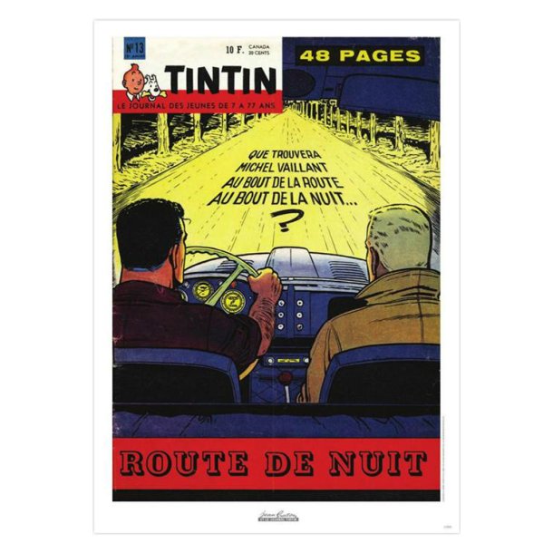 J. Graton &amp; Le Journal Tintin 1960 N13 Plakat - 50 x 70 cm