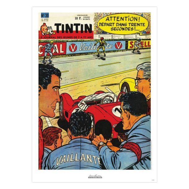 J. Graton &amp; Le Journal Tintin 1961 N20 Plakat - 50 x 70 cm