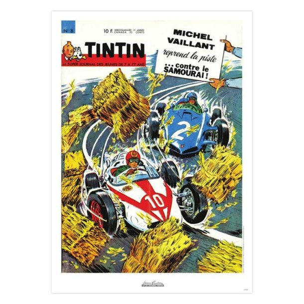 J. Graton &amp; Le Journal Tintin 1964 N08 Plakat - 50 x 70 cm