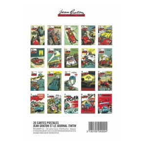 Tintin Le Journal forsider Pakke med 20 kort 15x10cm