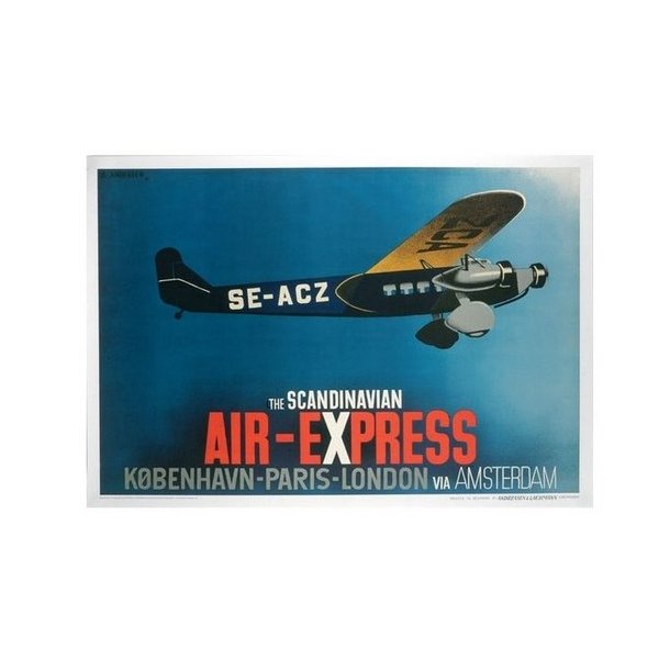 Retro Plakat - The Scandinavian Air-Express - 70x100cm