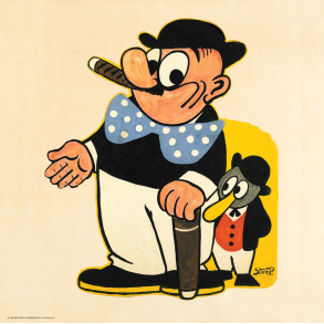 Storm P. Plakat - Peter med cigar & Ping