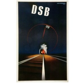 Retro Vintage Plakat - DSB 120 