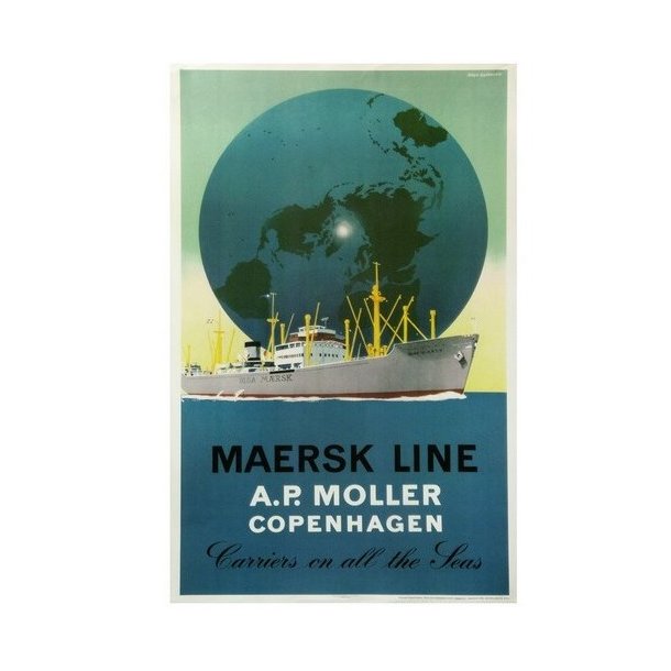 Retro Plakat - Mrsk Line - A. P. Mller Copenhagen