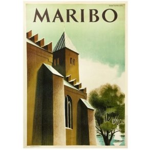 Retro Plakat - Maribo - 70x100cm, Aage Rasmussen