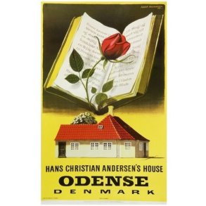 Retro Plakat - Odense, H. C. Andersen's house - 61x100cm, Aage Rasmussen
