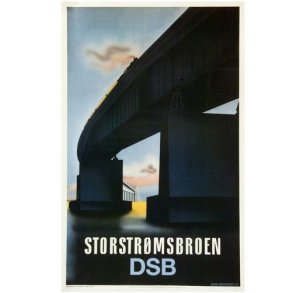 Retro Vintage Plakat - DSB 