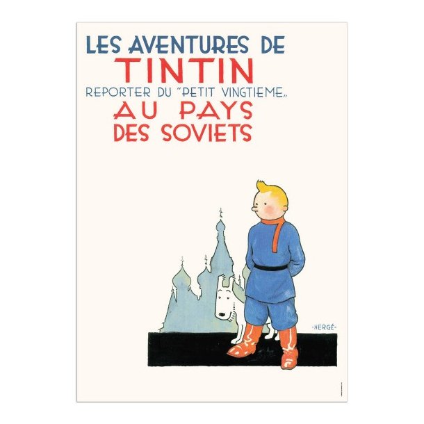 Tintin Plakat - Tintin i Sovjet (Original)