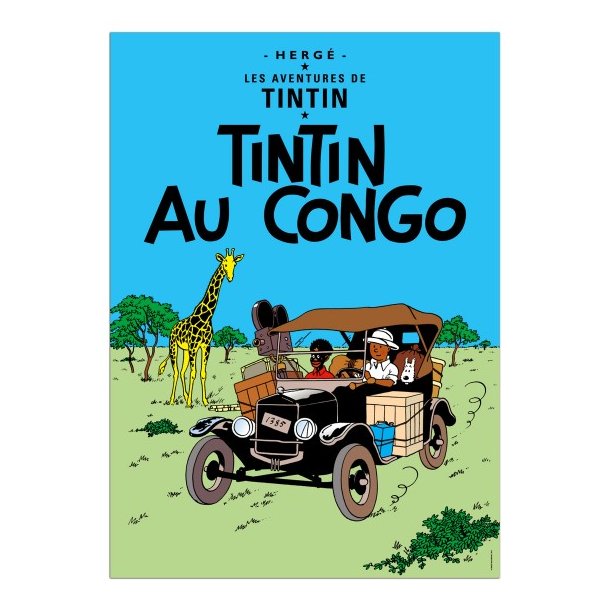 Tintin Plakat - Tintin i Congo