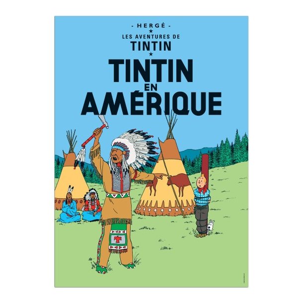 Tintin Plakat - Tintin i Amerika