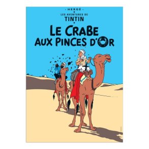 Tintin Postkort - Krabben Med De Gyldne Klosakse