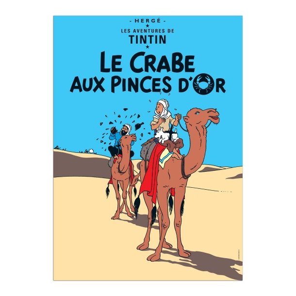 Tintin Postkort - Krabben Med De Gyldne Klosakse