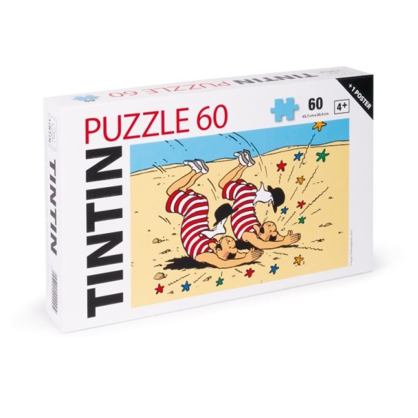 Tintin Puslespil - Dupont Og Dupond i rkenen, 60 Brikker