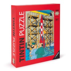 Tintin Puslespil - Raket XFLR6 Ved Affyringsramper, 1000 Brikker