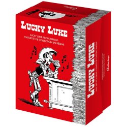 Lucky Luke Og Ratata Figur Med En Stor Stak Album - Resin Figur