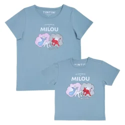 Tintin T-Shirt - Terry Engel Og Djvel - Lys Bl