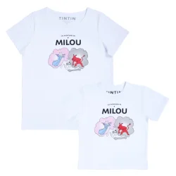 Tintin T-Shirt - Terry Engel Og Djvel - Hvid