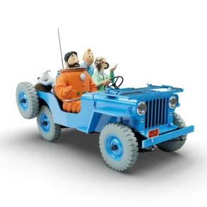 Tintin Bil - Bl� Jeep, Mission Til M�nen - Skala 1:8