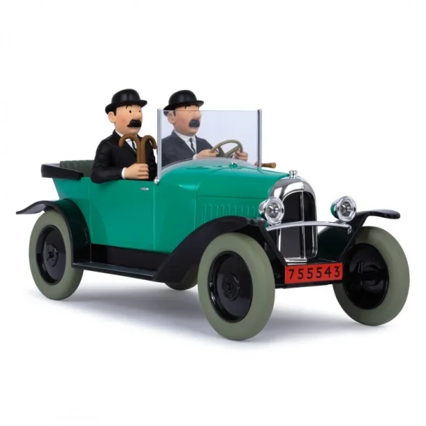 Tintin Figur - Dupont &amp; Dupond's Citroen 5CV 1:12