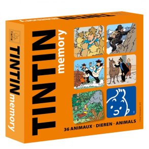 Tintin Vendespil(memory) 36 Brikker - Scenarier Med Dyr