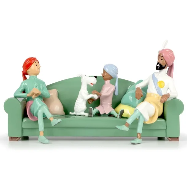 Tintin Sofa Scene - Tinfigur