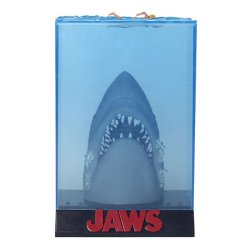Jaws 3D Poster PVC Figure 50th Anniversary Med Lys - 26 cm