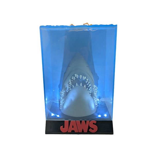 Jaws 3D Poster PVC Figure 50th Anniversary Med Lys - 26 cm
